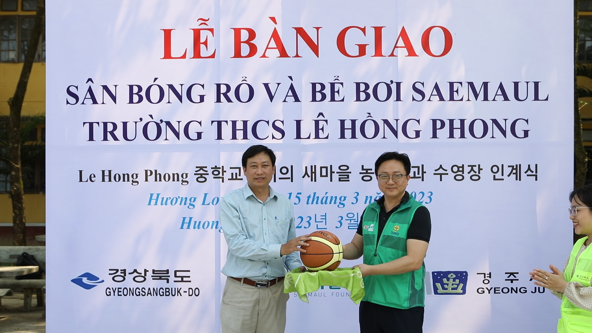 Saemaul tài trợ 3 hạng mục cho trường THCS Lê Hồng Phong tại Huế